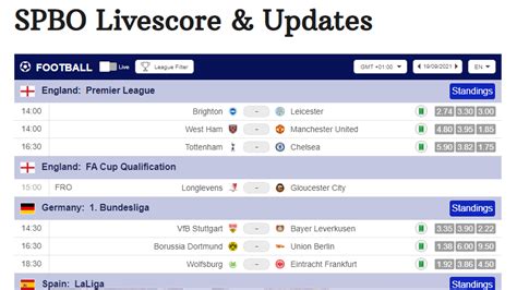 spbo bet live score|spogoal live.